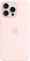 Kryt na mobil Apple iPhone 15 Pro Max Silikonový kryt s MagSafe světle růžový