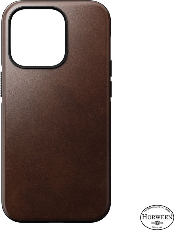 Kryt na mobil Nomad Modern Leather MagSafe Case Brown iPhone 14 Pro