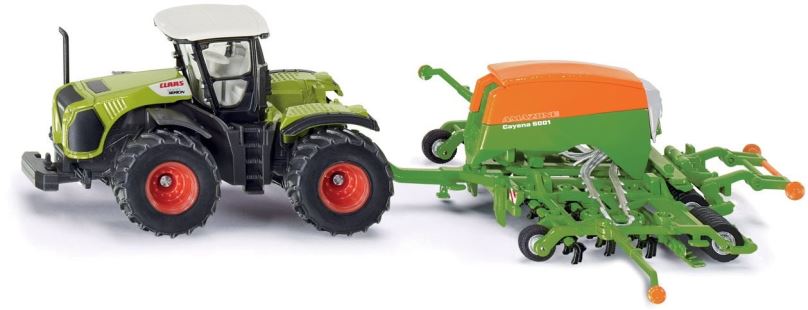Kovový model Siku Farmer – traktor se secím přívěsem