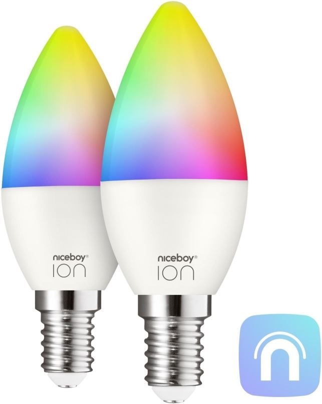 LED žárovka Niceboy ION SmartBulb RGB E14 set 2 ks