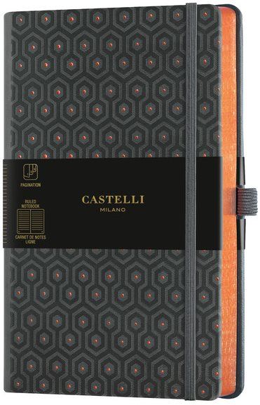 Zápisník CASTELLI MILANO Copper&Gold Honey, velikost M Orange