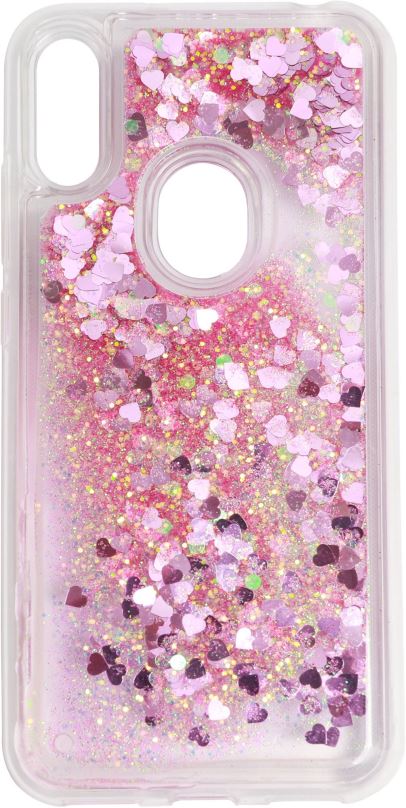 Kryt na mobil iWill Glitter Liquid Heart Case pro HUAWEI Y6 (2019) Pink