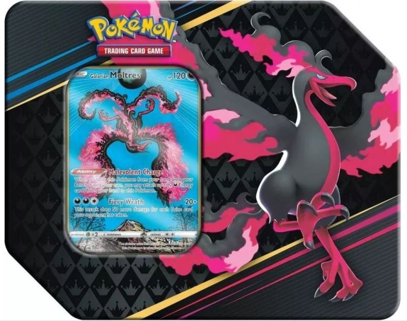 Pokémon TCG: SWSH12.5 Crown Zenith Premium Art Tin Galarian Moltres