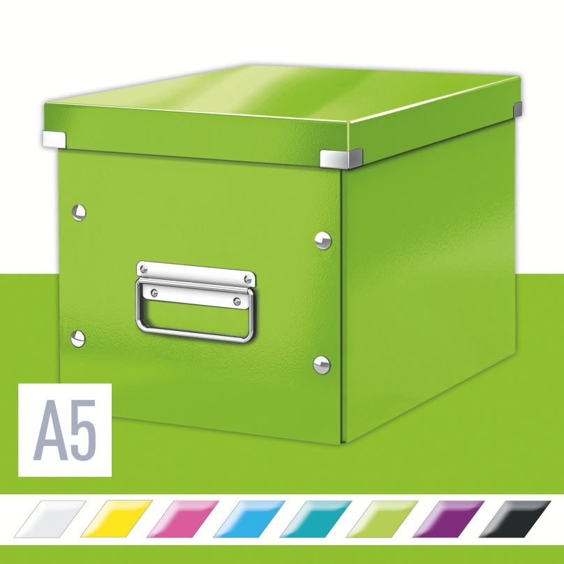Archivační krabice LEITZ WOW Click & Store A5 26 x 24 x 26 cm, zelená