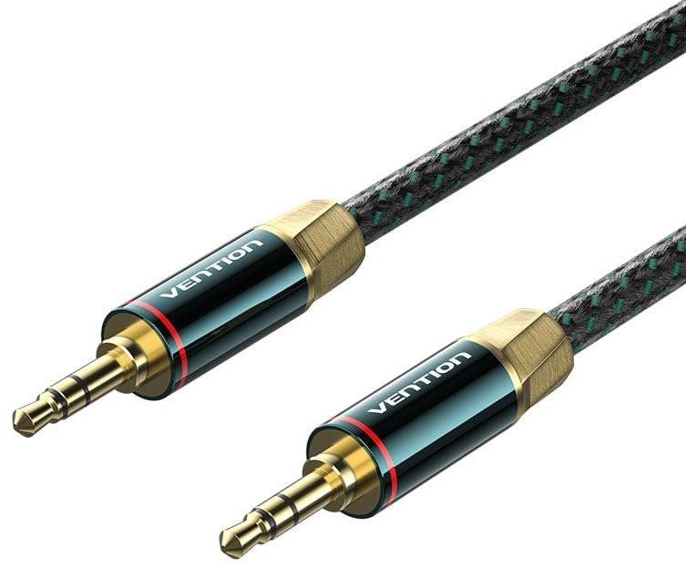 Audio kabel Vention Cotton Braided 3.5mm Male to Male Audio Cable 0.5M Green Copper Type