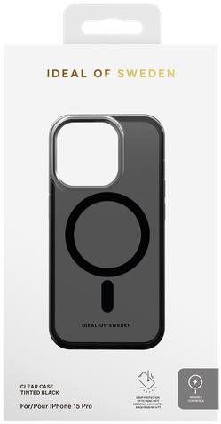 Kryt na mobil iDeal Of Sweden Ochranný kryt Clear Case s Magsafe pro iPhone 15 Pro Tinted Black