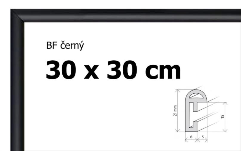 BFHM Plastový rám 30x30cm - černý