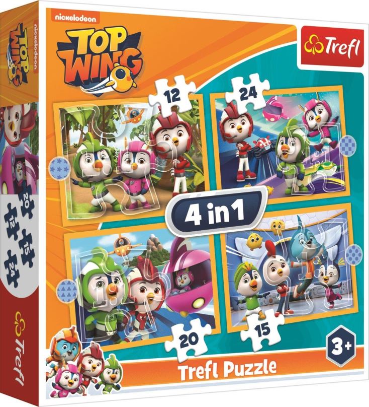 Puzzle Trefl Puzzle Top Wing: Akademie 4v1 (12,15,20,24 dílků)