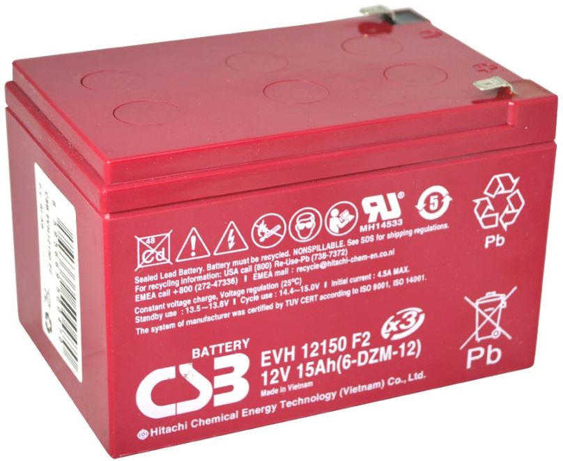 Trakční baterie CSB EVH12150, baterie 12V, 15Ah