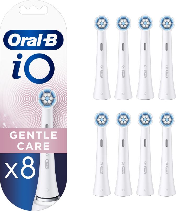 Náhradní hlavice k zubnímu kartáčku Oral-B iO Gentle Care Kartáčkové Hlavy, Balení 8ks
