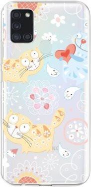 Kryt na mobil TopQ Samsung A21s silikon Happy Cats 52089