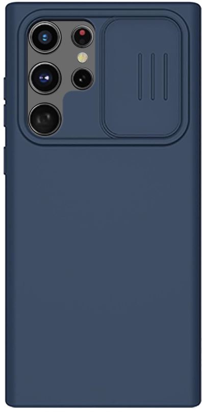 Kryt na mobil Nillkin CamShield Silky Silikonový Kryt pro Samsung Galaxy S22 Ultra Blue