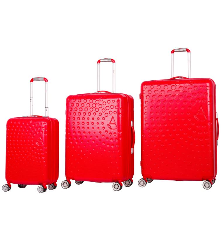 Sada cestovních kufrů AEROLITE T-565/3 ABS - červená