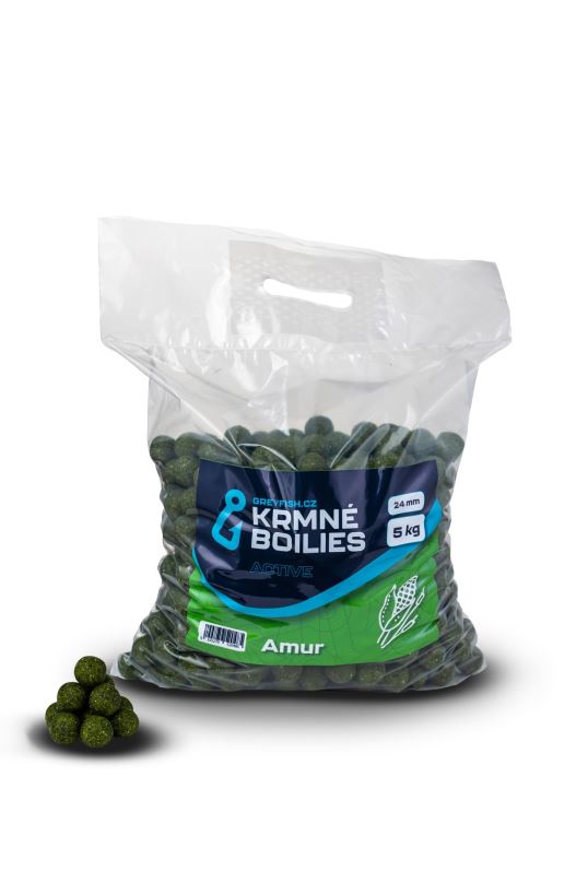 Greyfish Krmné boilies ACTIVE Amur 5kg 24mm