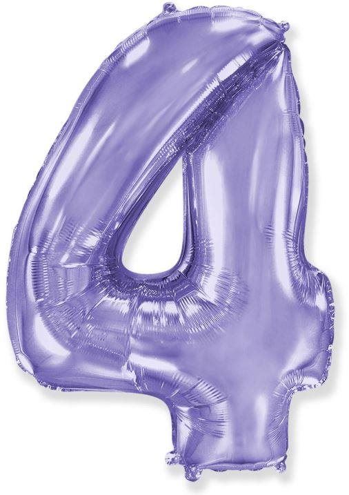 Nafukovací balonek Balón foliový číslice fialová - lila 102 cm - 4