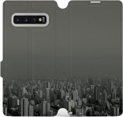 Kryt na mobil Flipové pouzdro na mobil Samsung Galaxy S10 Plus - V063P Město v šedém hávu