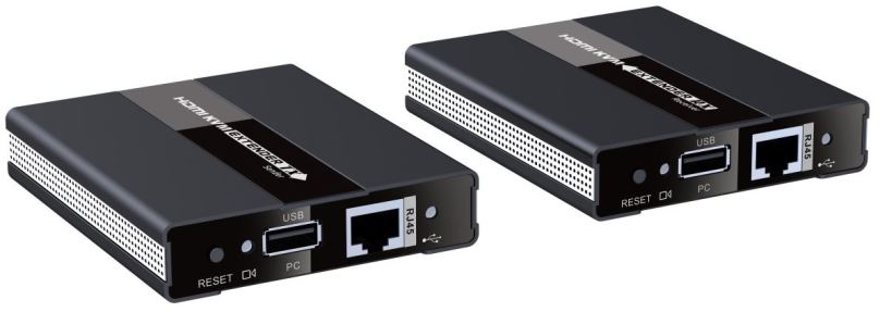 Extender PremiumCord HDMI extender s USB na 60m přes jeden kabel Cat5/6, bez zpoždění