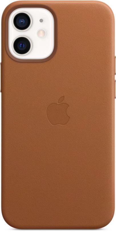 Kryt na mobil Apple iPhone 12 Mini Kožený kryt s MagSafe sedlově hnědý