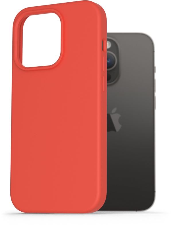 Kryt na mobil AlzaGuard Premium Liquid Silicone Case pro iPhone 14 Pro červené