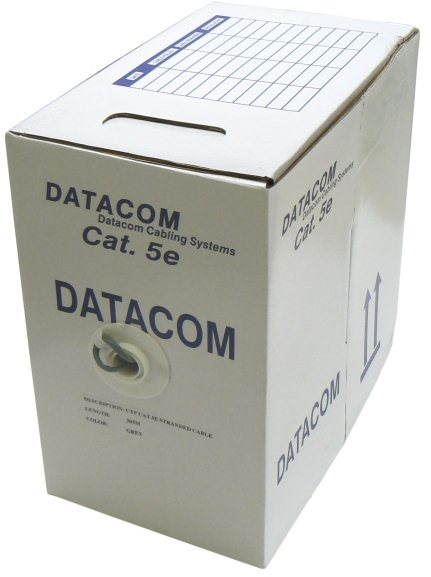 Síťový kabel Datacom drát, CAT5E, FTP, PVC, 305m/box