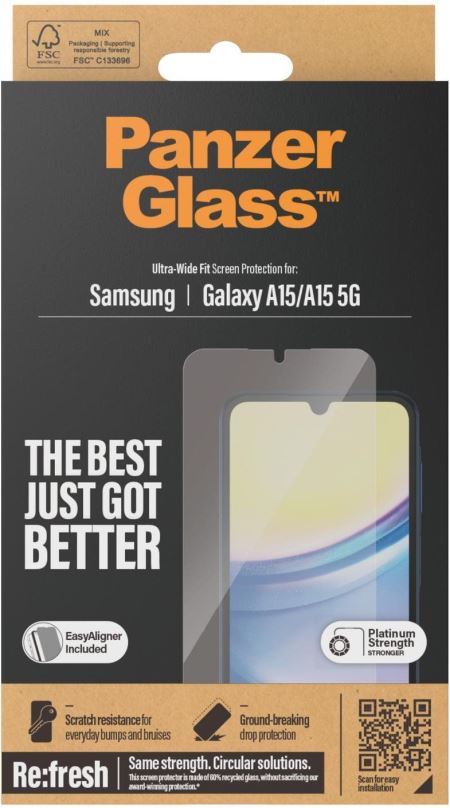 Ochranné sklo PanzerGlass Samsung Galaxy A15/A15 5G s instalačním rámečkem