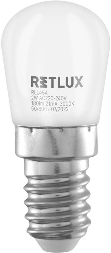 LED žárovka RETLUX RLL 454 E14 2W T26 fridge WW