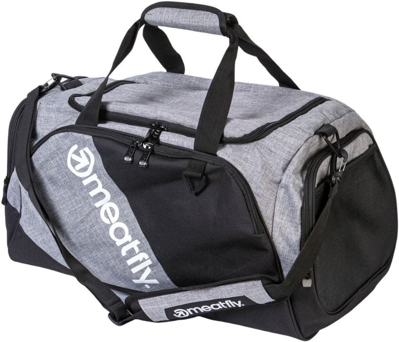 Sportovní taška Meatfly cestovní taška Rocky, Black/Grey