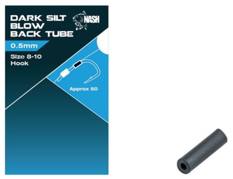 Nash Hadička Blow Back Tube Dark Silt 0,5mm Velikost 8-10 50ks