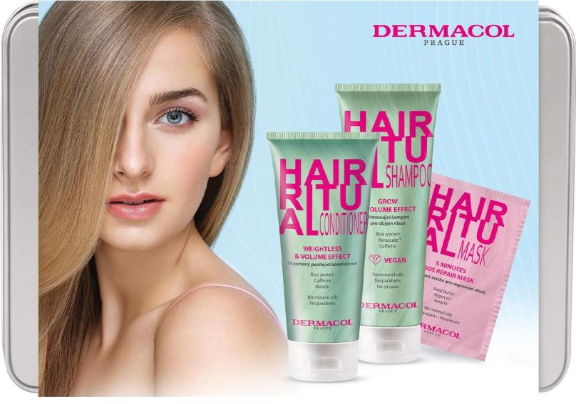 Dárková kosmetická sada DERMACOL Hair Ritual Volume Set 465 ml