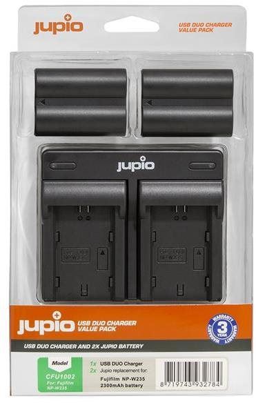 Baterie pro fotoaparát Jupio set 2x baterie Jupio NP-W235 - 2300 mAh s duální nabíječkou pro Fuji