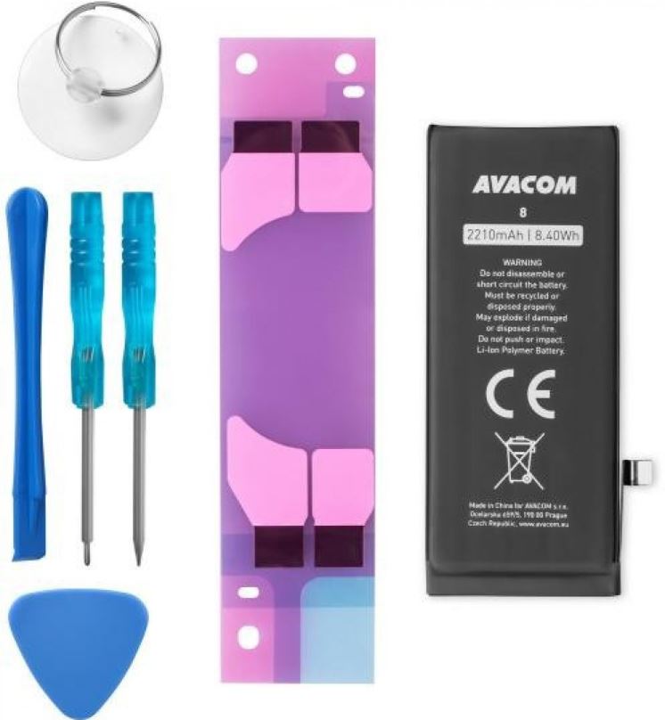 Baterie pro mobilní telefon Avacom pro Apple iPhone 8 - vysokokapacitní, Li-Ion 3,82V 2210mAh (náhrada 616-00357)