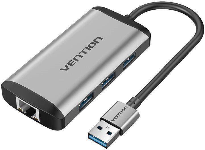 Replikátor portů Vention USB 3.0 to 3x USB3.0 + RJ45 Gigabit Ethernet