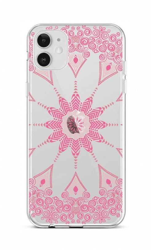 Kryt na mobil TopQ iPhone 12 silikon Pink Mandala 55328