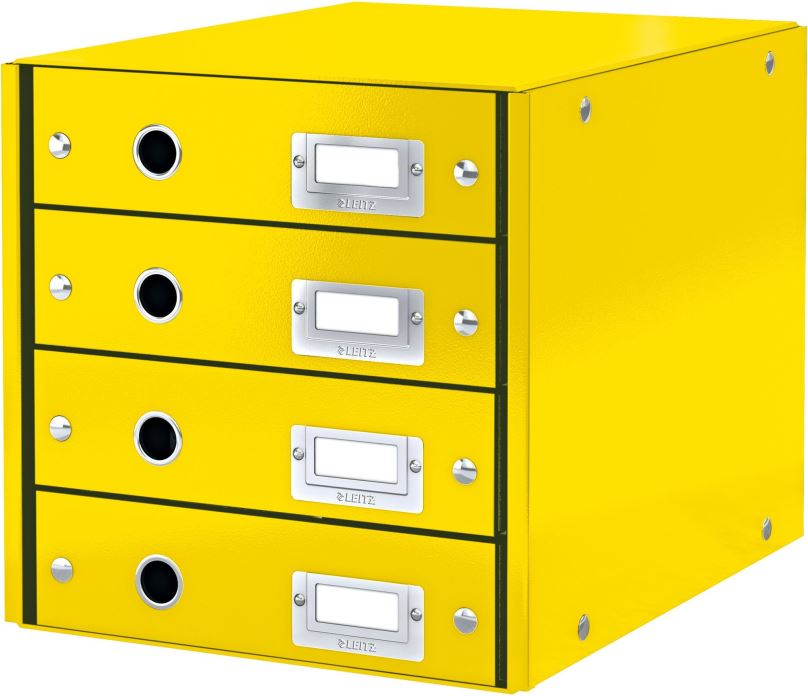 Zásuvkový box LEITZ Click & Store WOW, 4dílný, žlutý