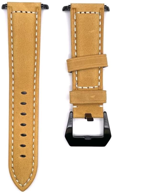 Řemínek BStrap Leather Lux pro Apple Watch 42mm / 44mm / 45mm, black/brown