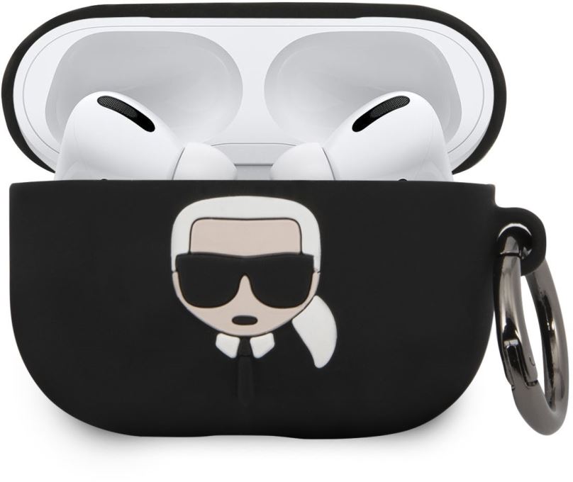 Pouzdro na sluchátka Karl Lagerfeld Silikonový Kryt pro Airpod Pro Black