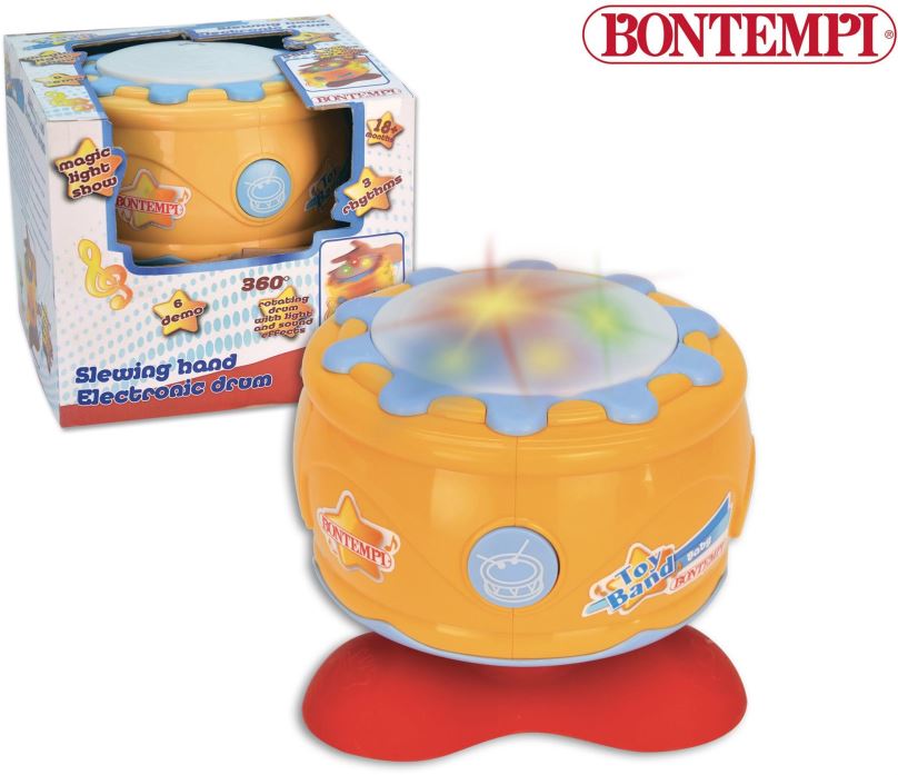 Hudební hračka Bontempi Otočný ruční elektronický buben 18 x 18 x 16 cm