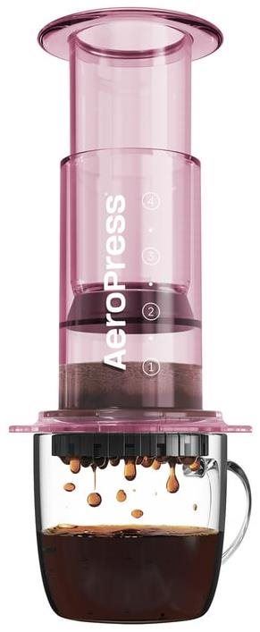 Ruční kávovar Aeropress Clear Pink