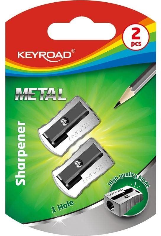 Ořezávátko KEYROAD Metal, stříbrné - balení 2 ks