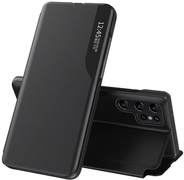 Pouzdro na mobil MG Eco Leather View knížkové pouzdro pro Samsung Galaxy S23 Ultra, černé