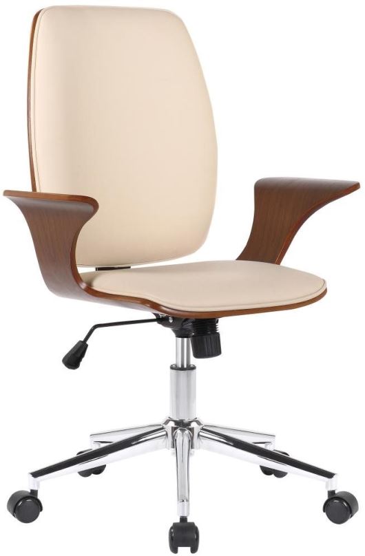 Kancelářská židle BHM GERMANY Burbank, ořech / krémová
