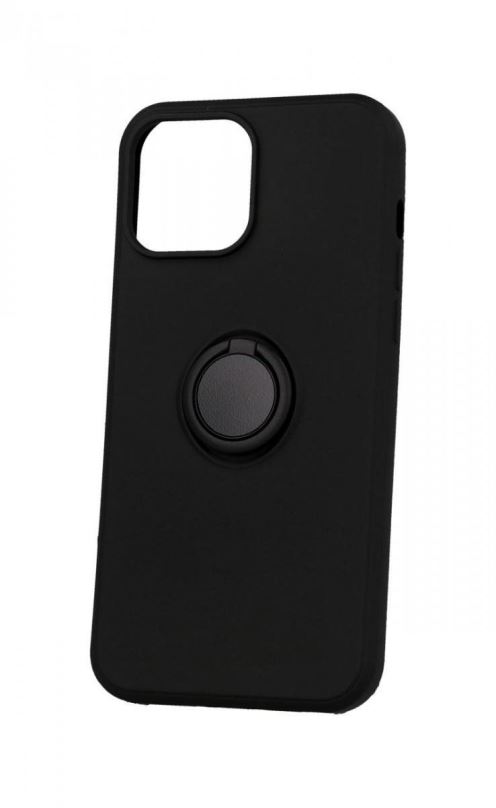 Kryt na mobil TopQ RING iPhone 13 Pro Max silikon černý 64148