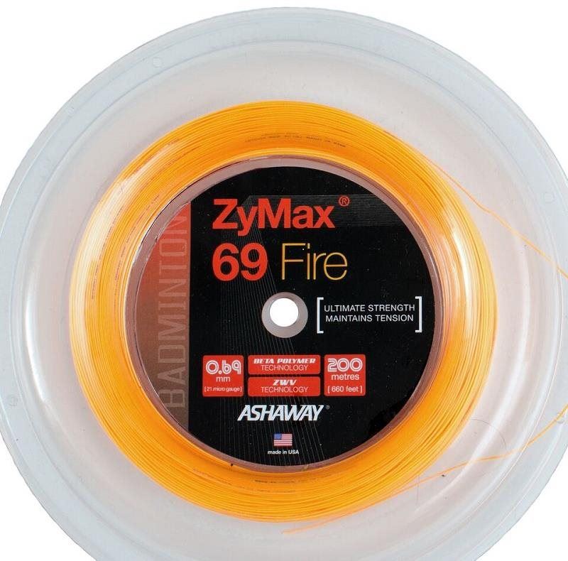 Badmintonový výplet Ashaway Zymax Fire Power 0,69 orange 200m