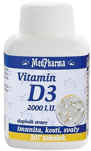 Vitamín D MedPharma Vitamin D3 2000 I.U., 107 tobolek