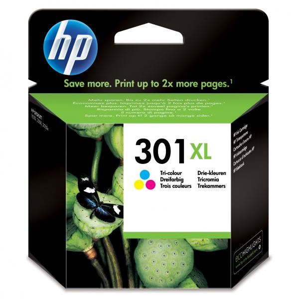 HP originální ink CH564EE, HP 301XL, color, blistr, 300str., HP HP Deskjet 1000, 1050, 2050, 3000, 3050