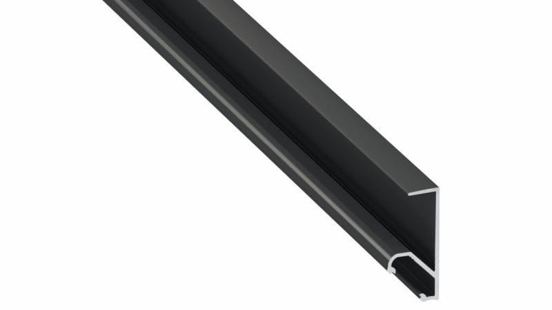 Hliníkový profil pro LED pásky "Q18", elox černý, 1m