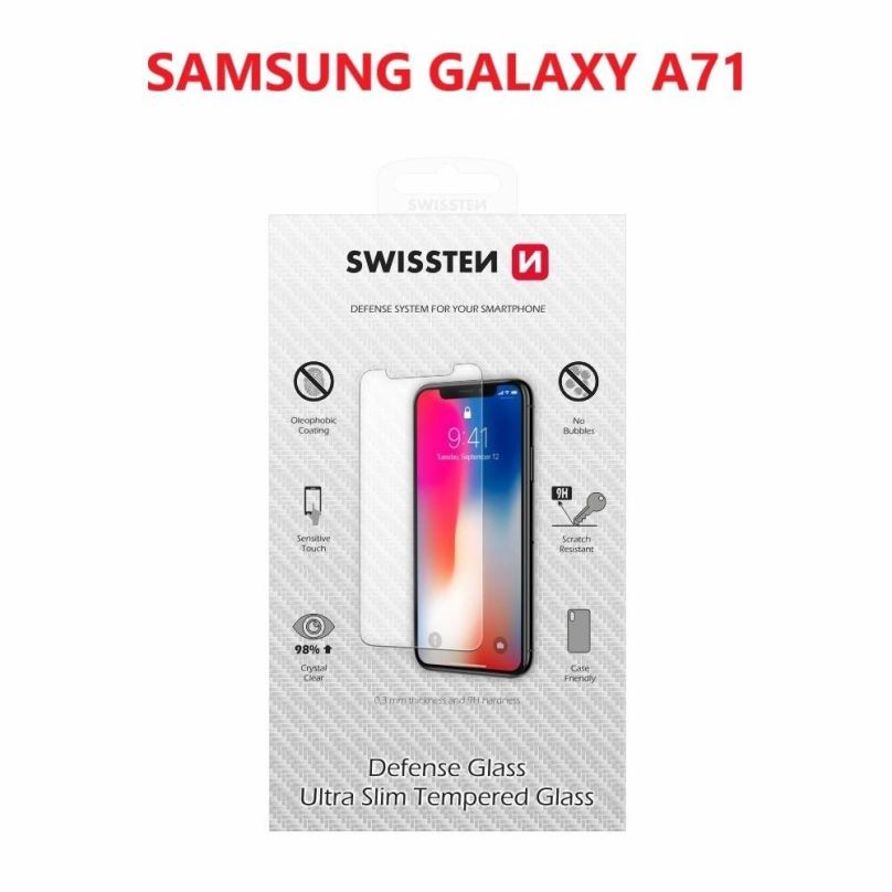 Ochranné sklo Swissten pro Samsung Galaxy A71 černé