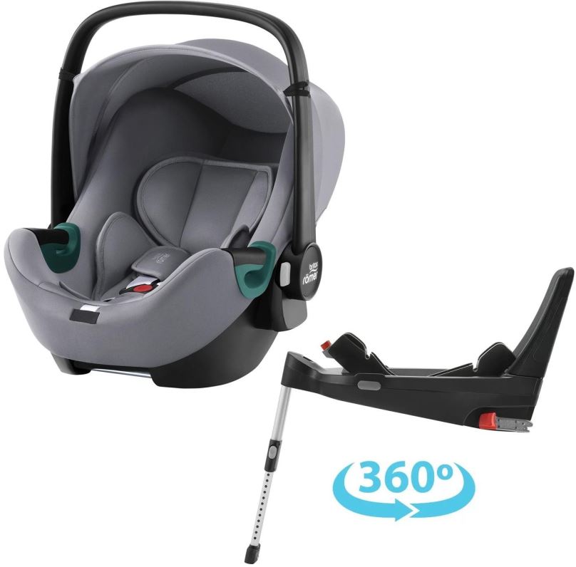 Autosedačka Britax Römer Baby-Safe 3 i-Size se základnou Flex Base 5Z Bundle Frost Grey