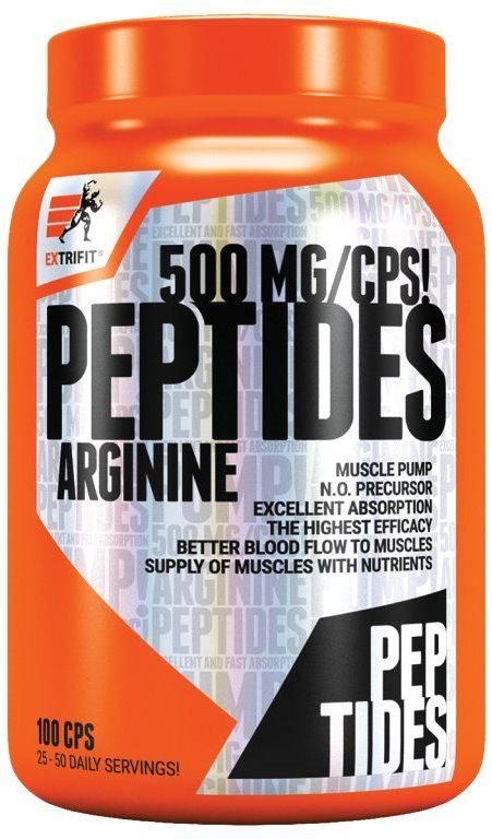 Aminokyseliny Extrifit Arginine Peptides 500 mg 100 cps