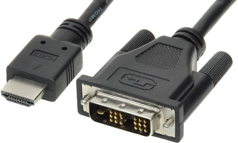 Video kabel ROLINE DVI - HDMI propojovací, stíněný, 2m